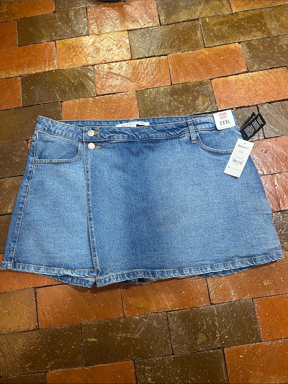 Celebrity Pink denim skort XXXL NWT Walmart 3247